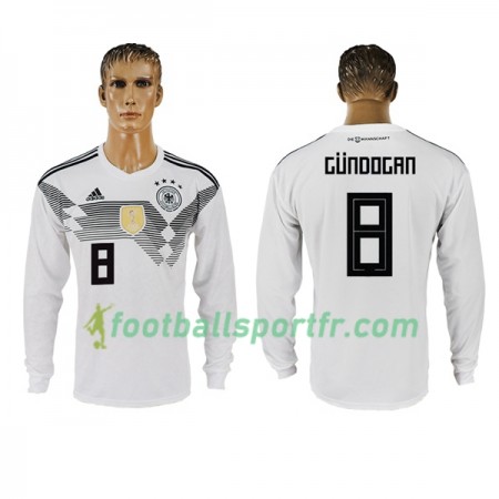 Tenue Allemagne Gundogan 8 Domicile Coupe du monde 2018 Maillot de Foot ML